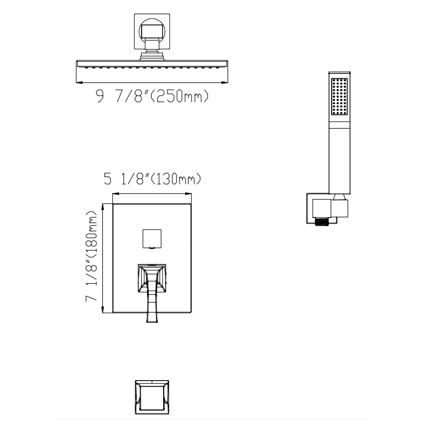 A3535 Wall Mounted Shower System