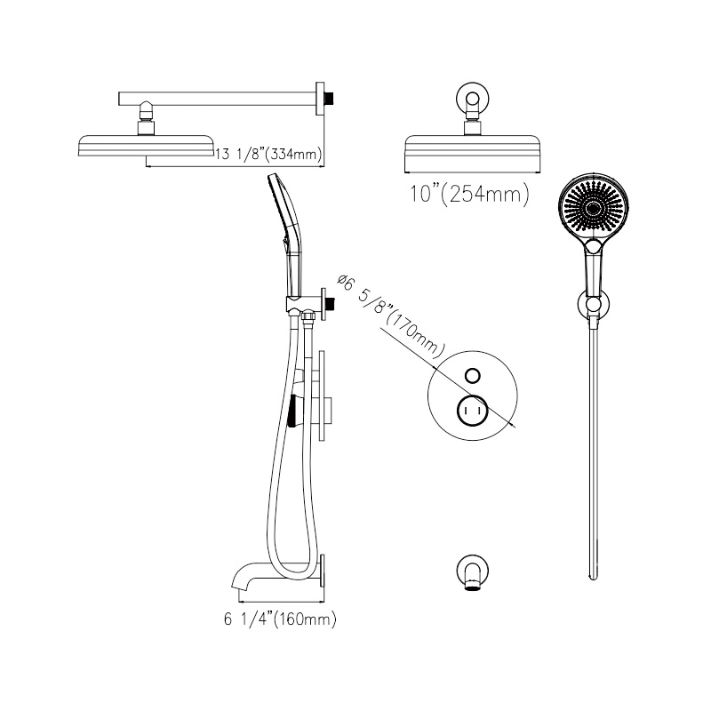 Sistema de chuveiro de parede A4255