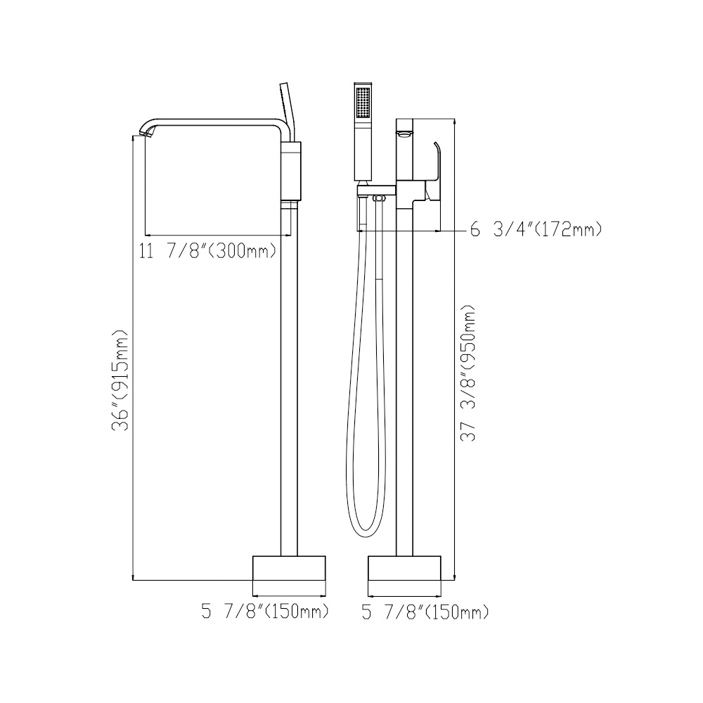 Set Pancuran Mandi Berdiri Lantai I3561