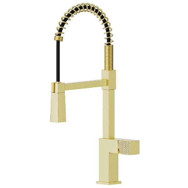 D3752 Altın Çekmeli Mutfak Musluğu