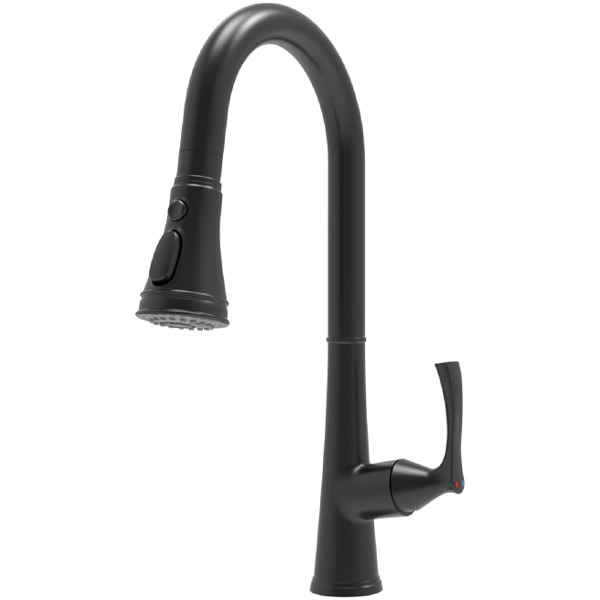 D4201 Черный выдвижной кухонный смеситель