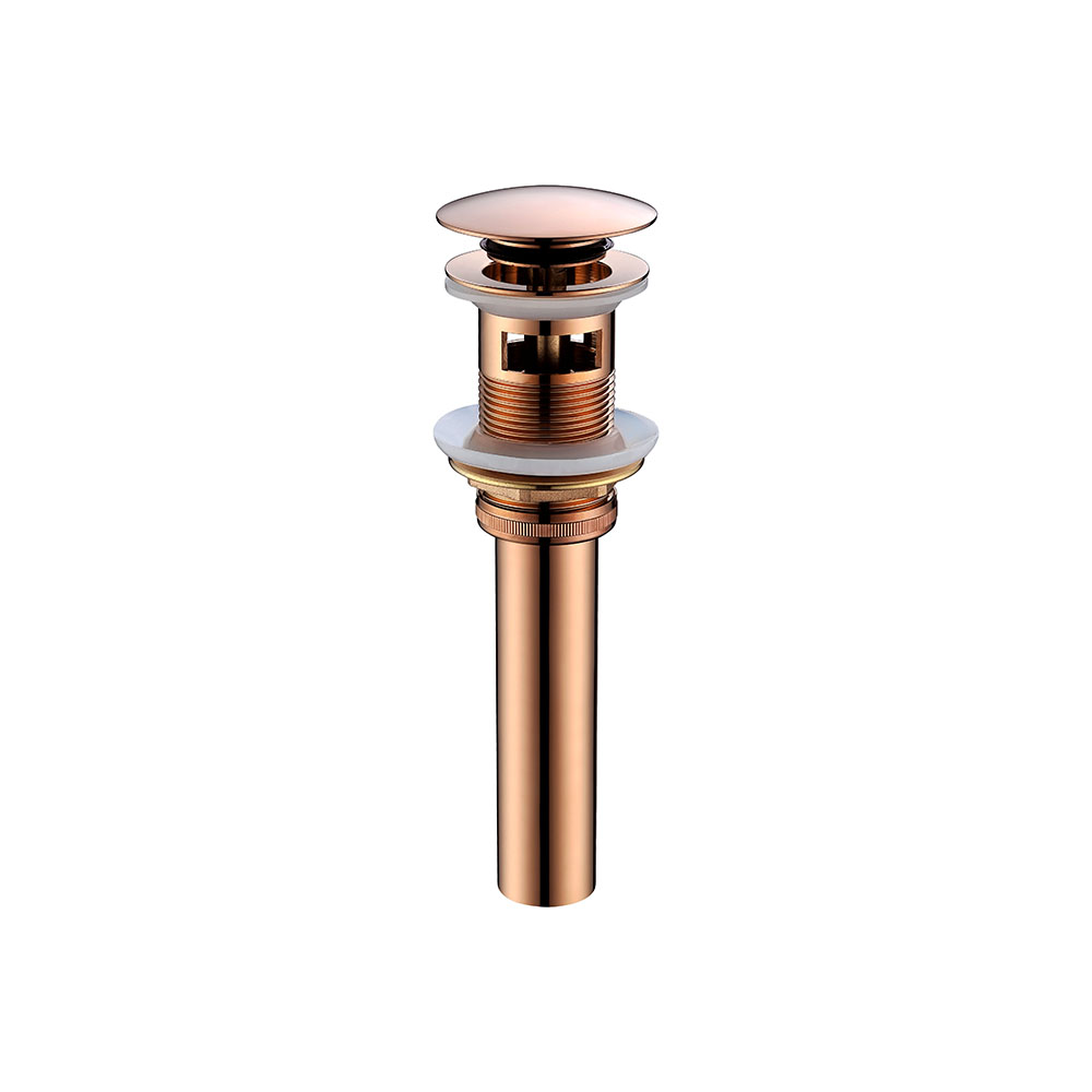 Rose Gold Brass Pop-up Drain Assembly