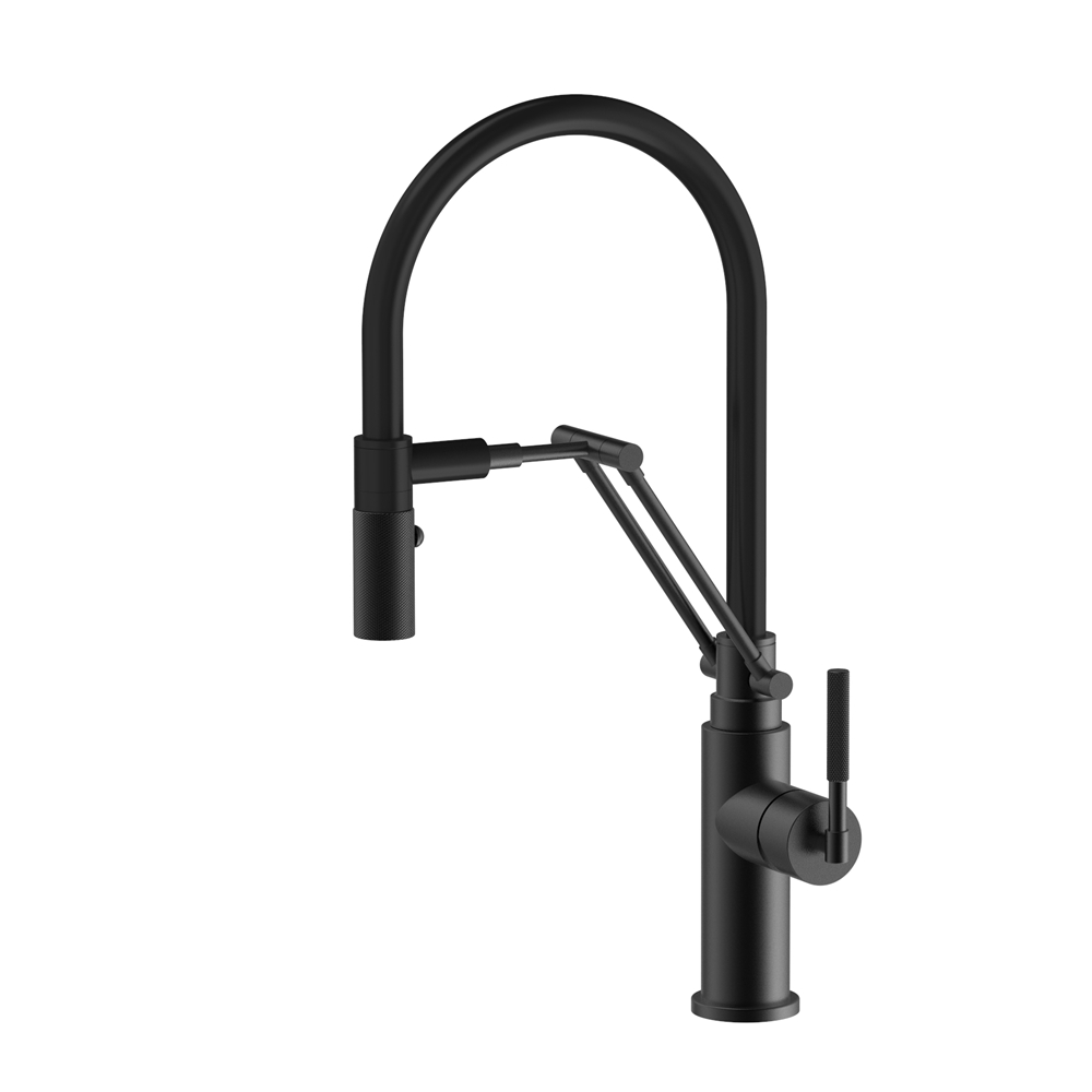 D4014-9 Articulated Matte Black Faucet